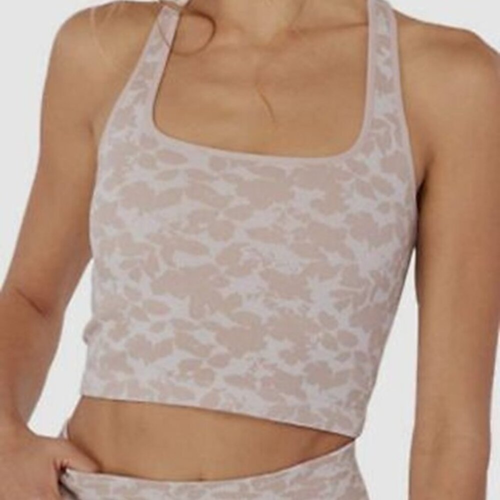 SPIRITUAL GANGSTER Athena Jacquard Longline Tank Quartz Floral M/L EUC